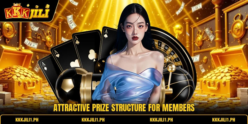 Attractive prize structure for members