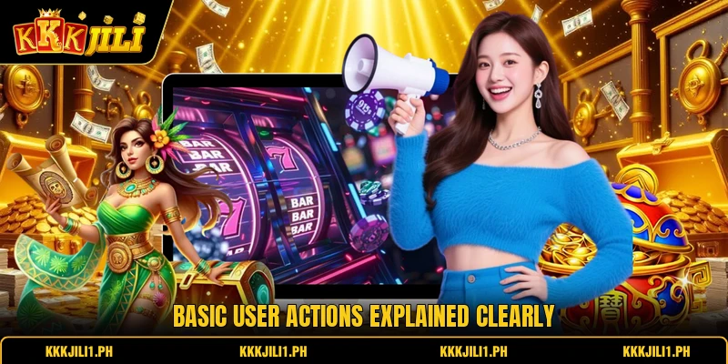 Basic user actions explained clearly