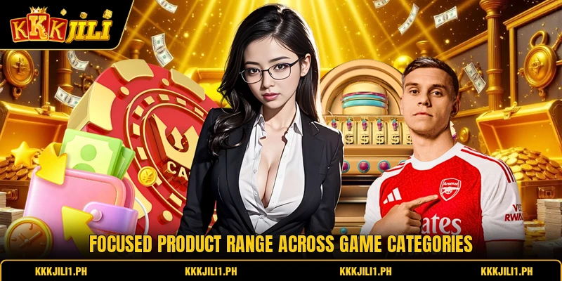 Focused product range across game categories
