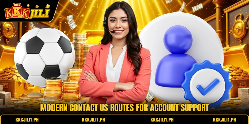 Modern contact us routes for account support