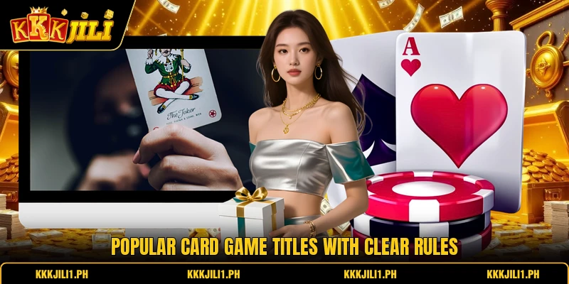 Popular card game titles with clear rules