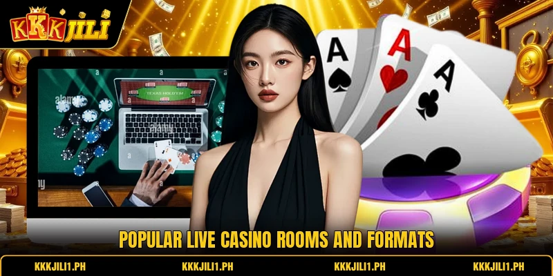 Popular live casino rooms and formats