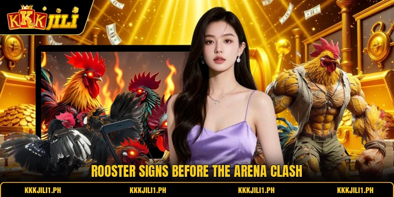 Rooster signs before the arena clash