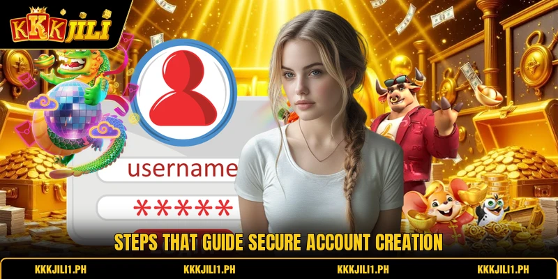 Steps that guide secure account creation