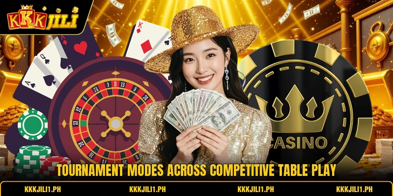 Tournament modes across competitive table play